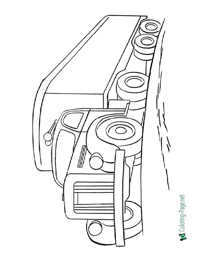 Semi-Truck Coloring Pages