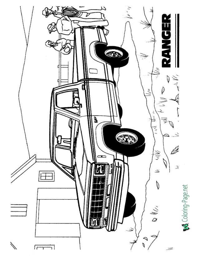 Pick-up Truck Coloring Page
