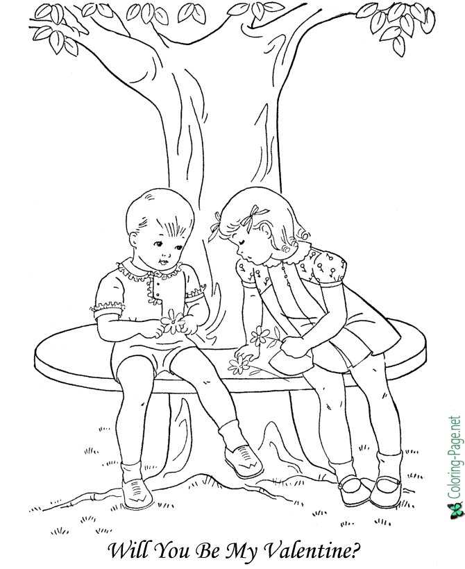 Valentine´s Day Coloring Pages Girl Valentine Print
