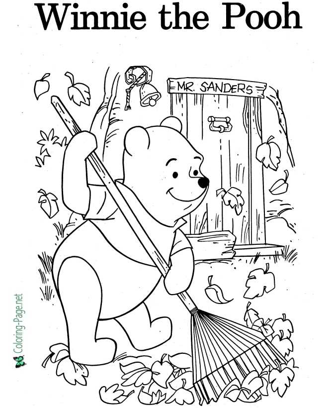 printable winnie the pooh coloring page