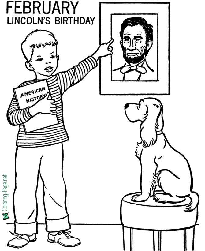 Printable Winter Coloring Pages Abraham Lincoln