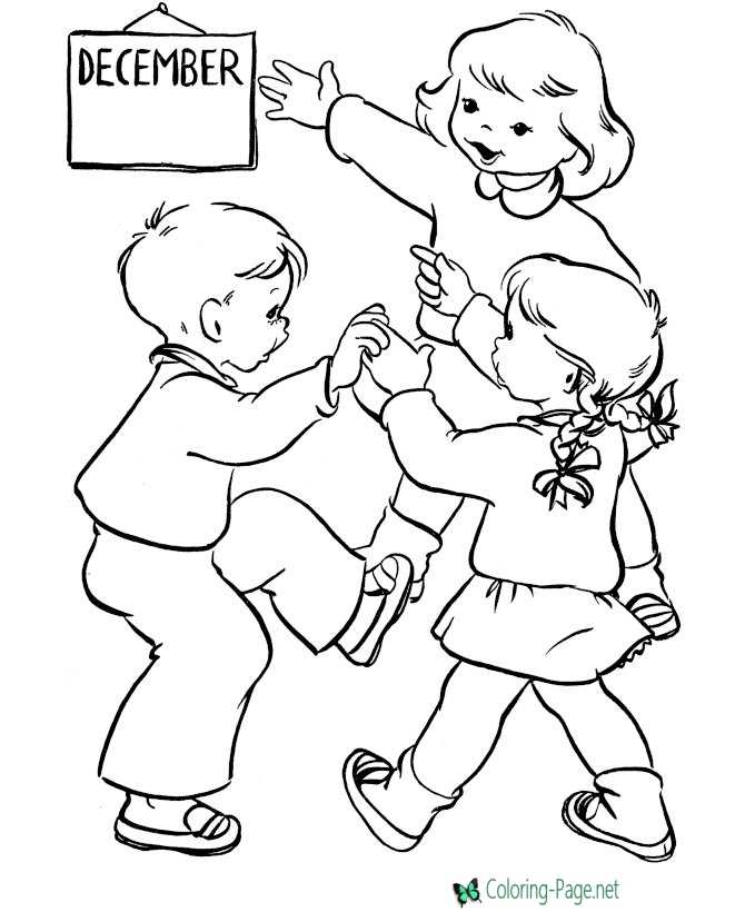 Winter Coloring Pages Kids Christmas