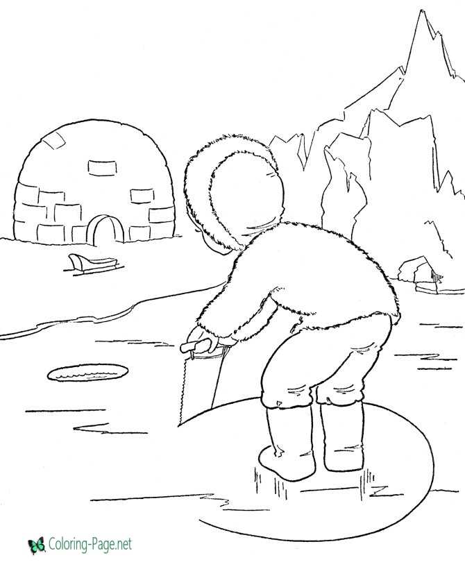 winter coloring page to print