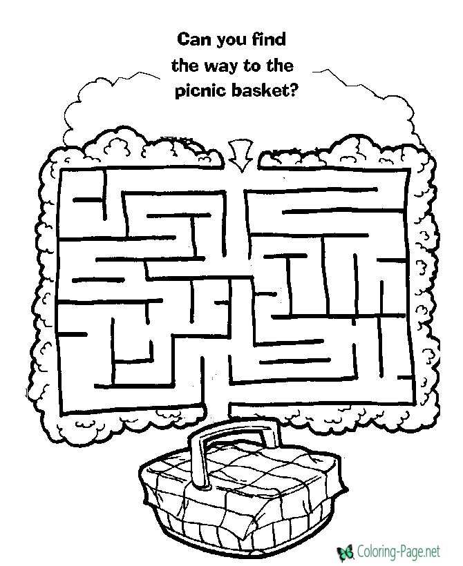 Print kids maze