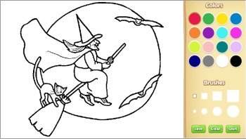 color halloween coloring pages online