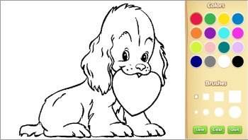 color valentines day coloring pages online