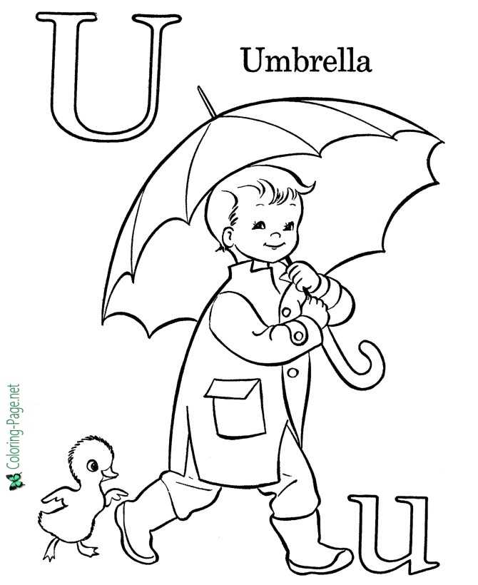 alphabet coloring pages for children