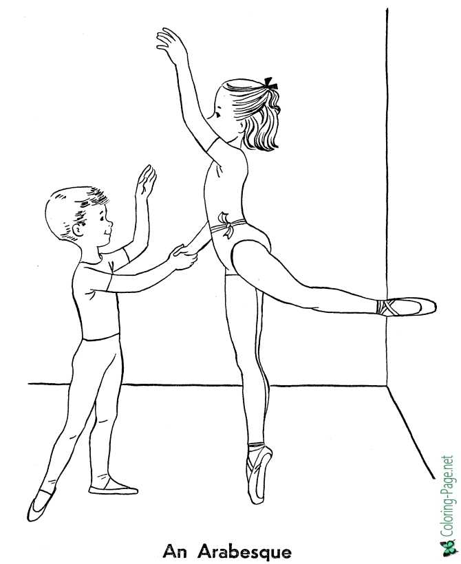 Ballet Coloring Pages - An Arabesque