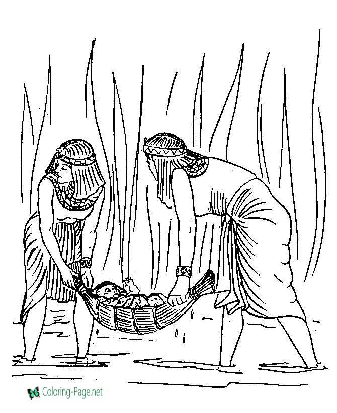 Baby Moses Coloring Picture