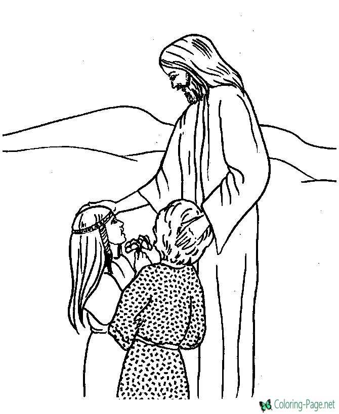 Bible Coloring Page of Jesus