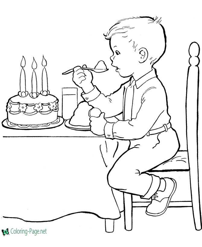 printable birthday coloring picture