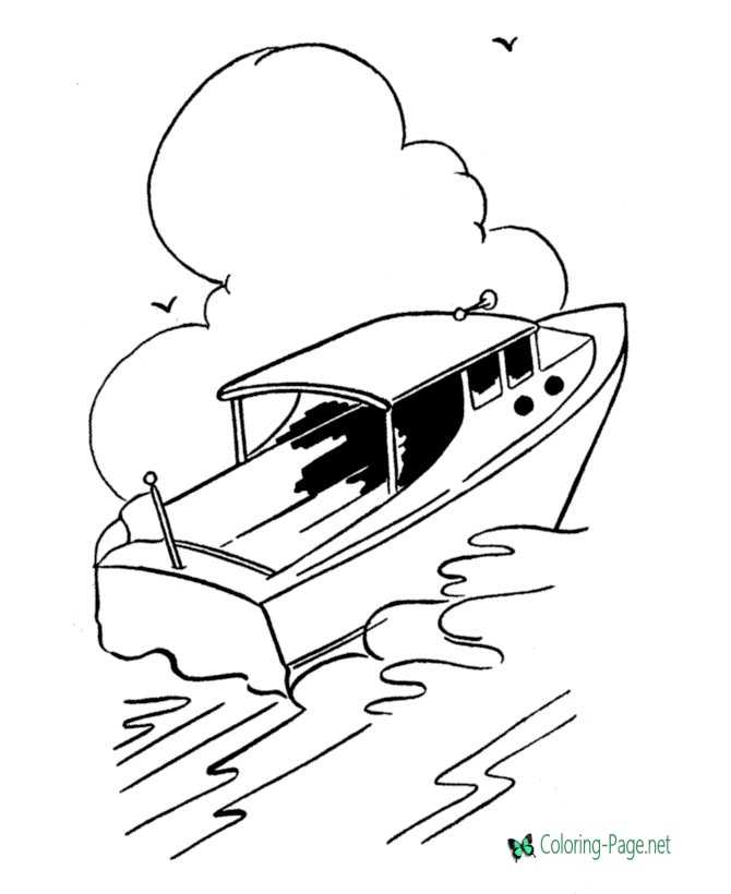 Power Boat Coloring Pages