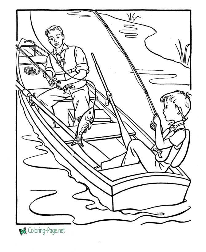printable boat coloring page