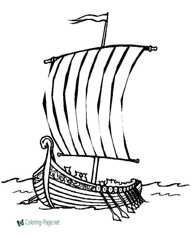 boat coloring page