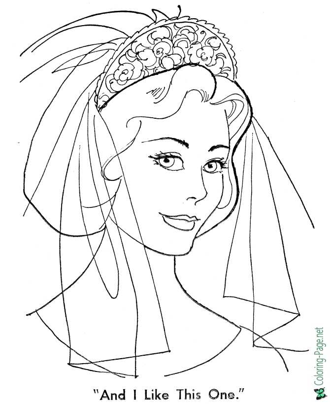 color bride picture sheet