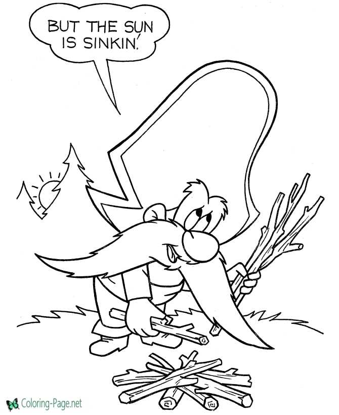Bugs Bunny coloring page - Yosemite Sam