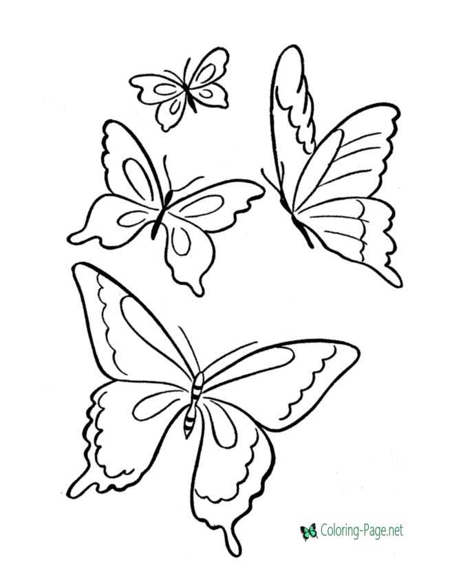 Print and Color Free Butterfly Coloring Pages