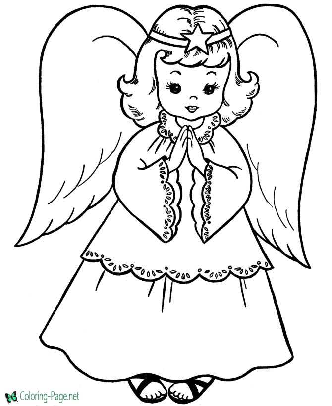 Christian Coloring Pages - printable Angel