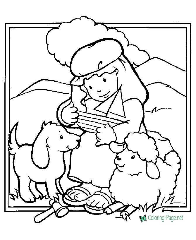 Shepherd Christian Coloring Pages