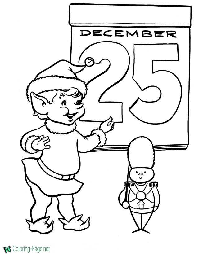 December 25th Christmas Coloring Pages