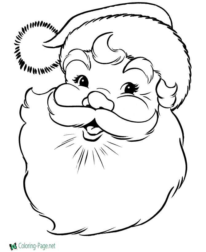 Santa Clause Christmas Coloring Pages