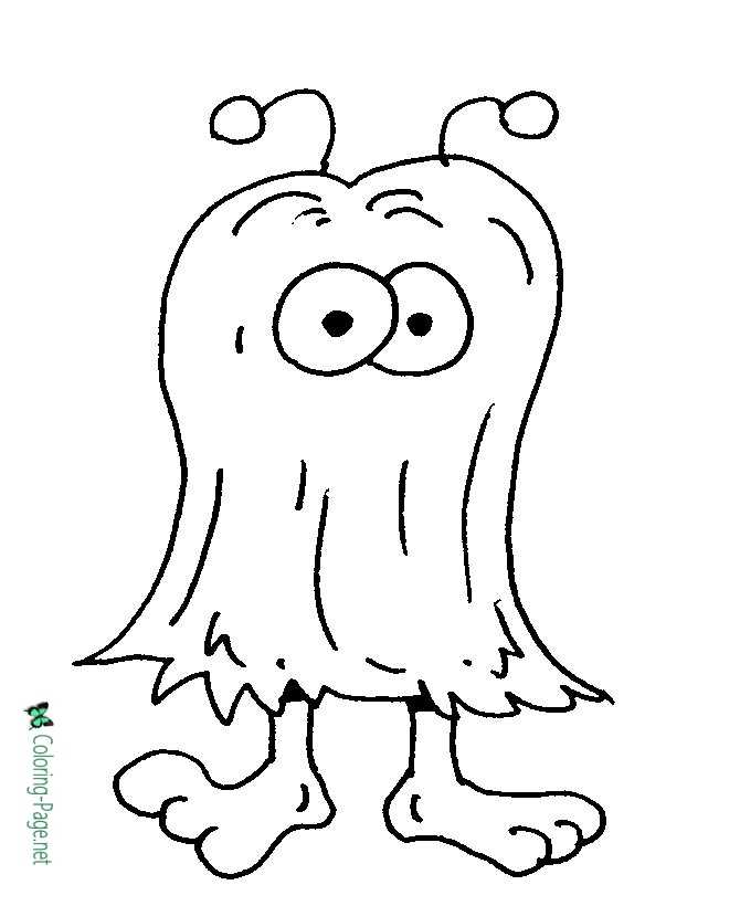 print creature coloring page