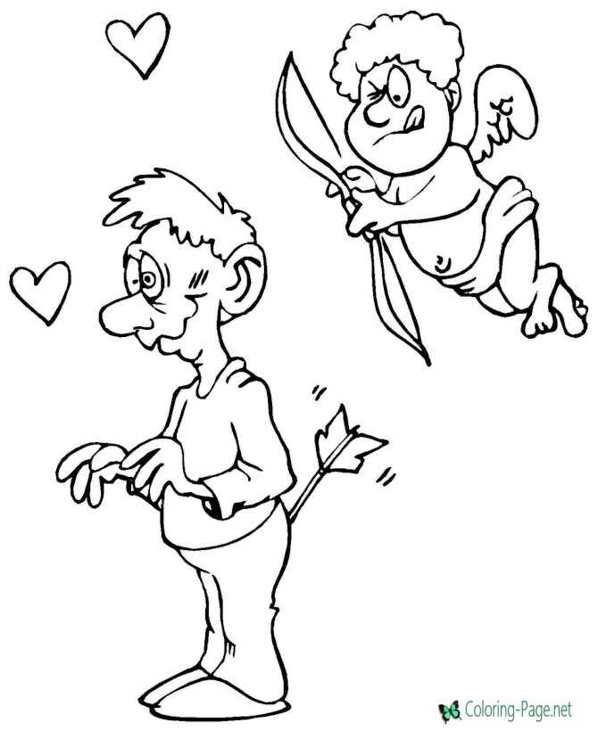 Cupids Arrow Cupid Coloring Pages
