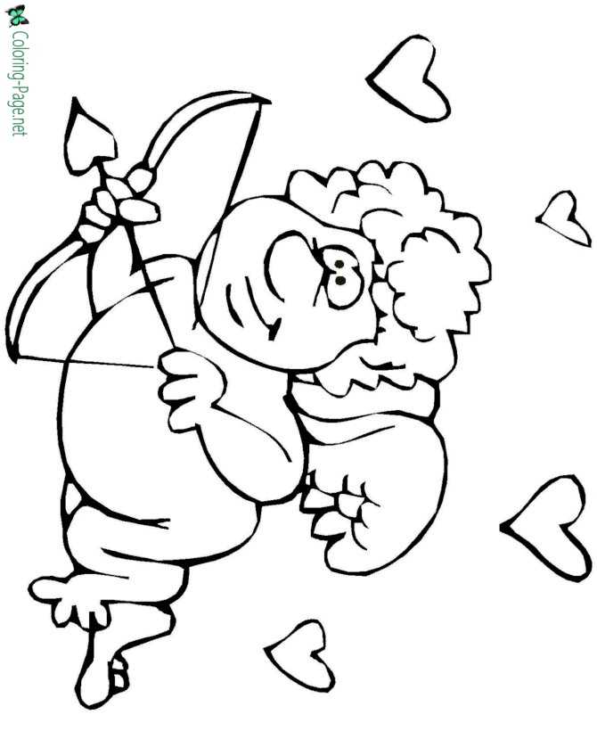 Free Cupid Coloring Page to Print