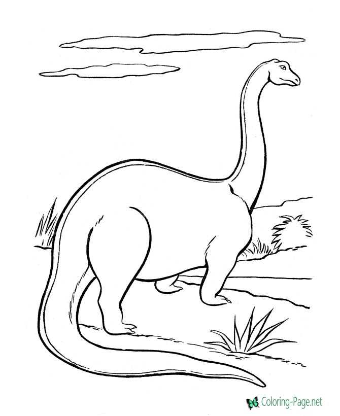 dinosaur printable color picture