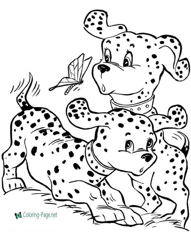 Dog Coloring Pages Dalmatians