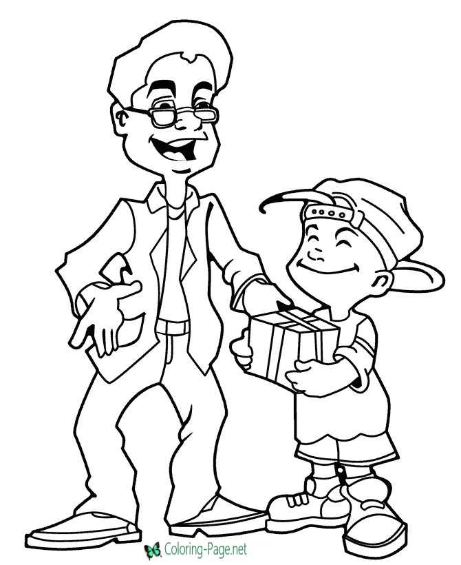 Gift for Dad Father´s Day Coloring Pages