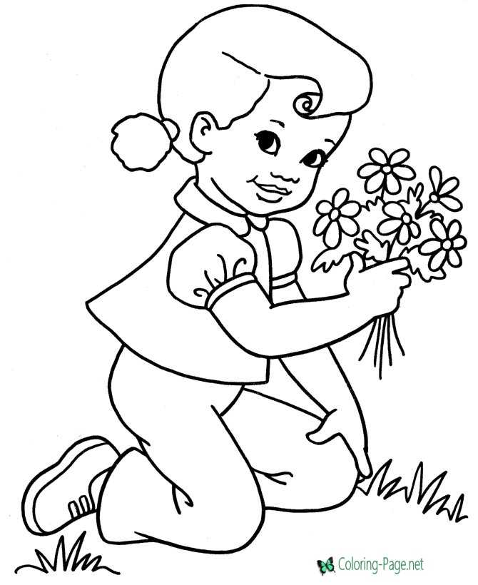 printable flower coloring page