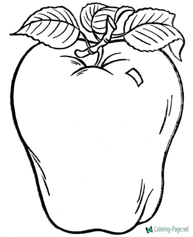 Food Coloring Pages Apple