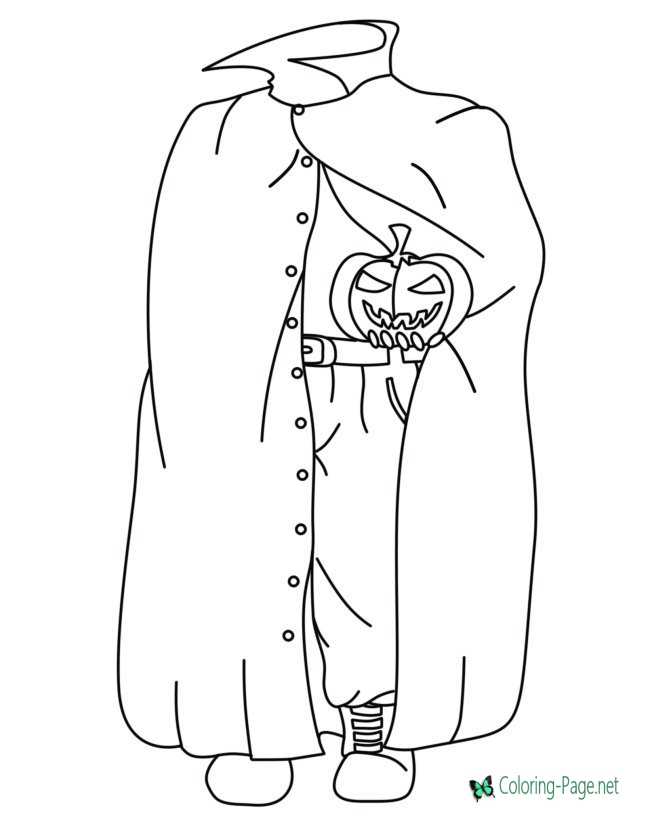 Halloween Coloring Pages Headless!