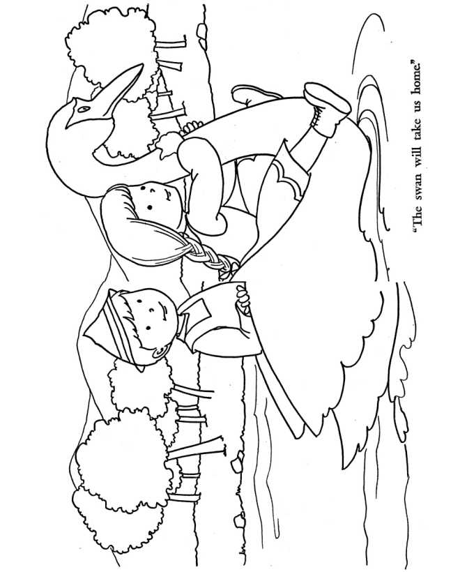 print Hansel and Gretel coloring page