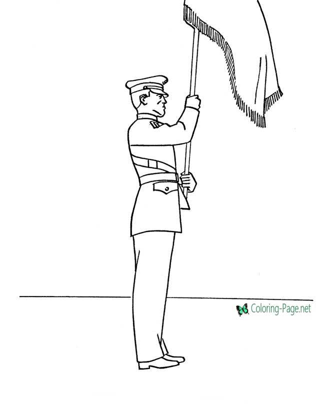Memorial Day coloring page to print