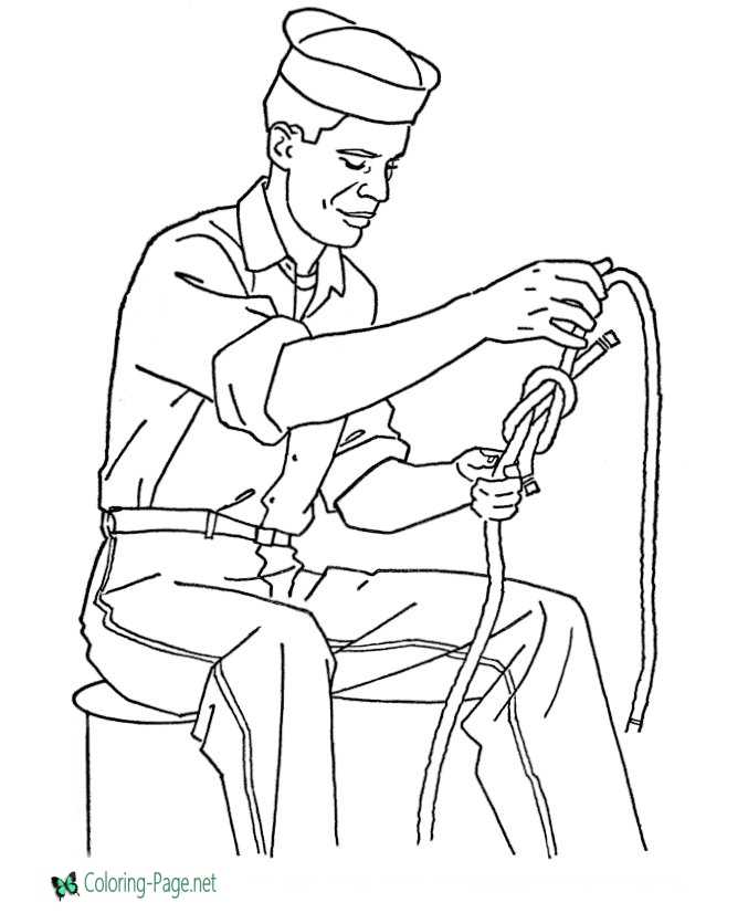 Color Military Coloring Pages to Print