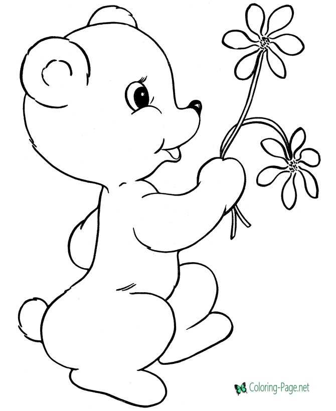 Mother´s Day Coloring Page Flowers for Mom
