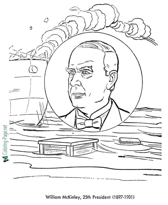 US Presidents Coloring Pages William McKinley