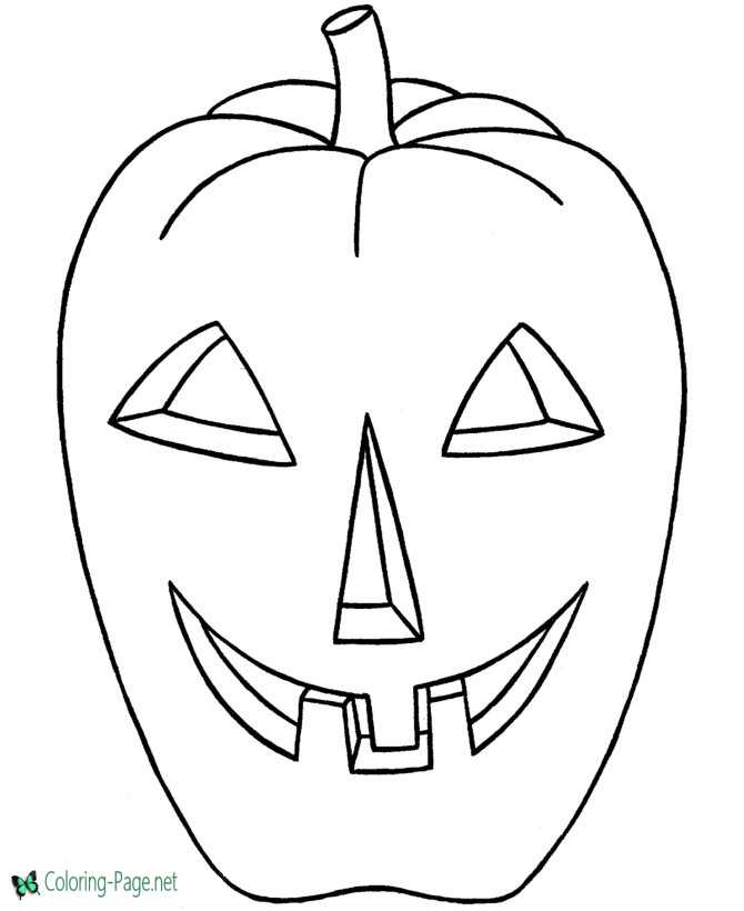 Pumpkin Coloring Pages Jack O Lantern