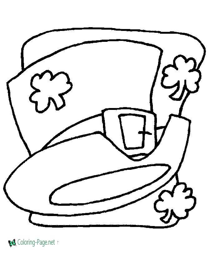 St Patrick´s Day Coloring Pages Shamrock Hat