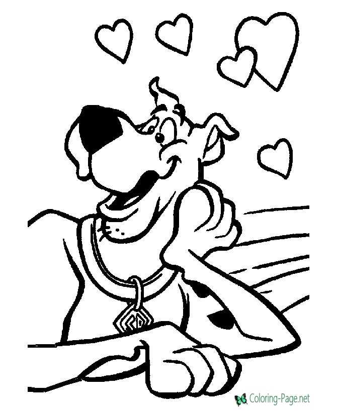 print scooby coloring page