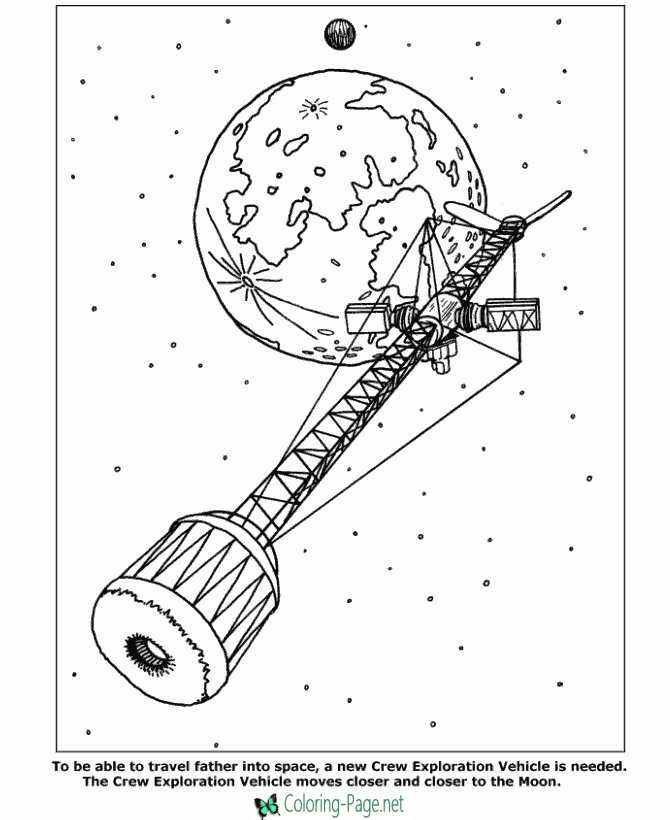 International Space Station Page to Color