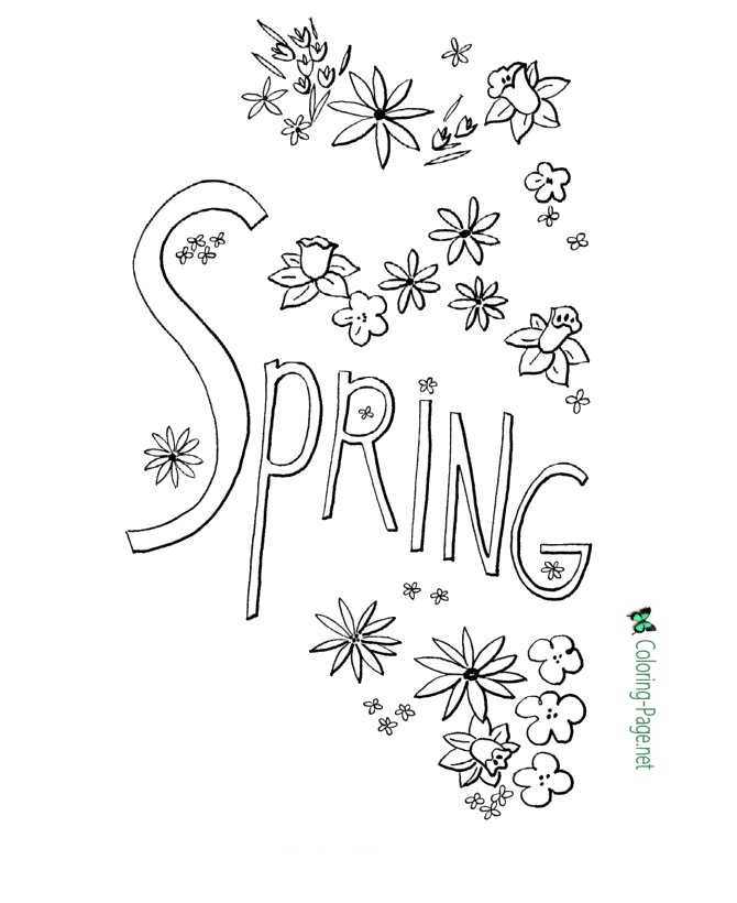 Printable Spring Coloring Pages
