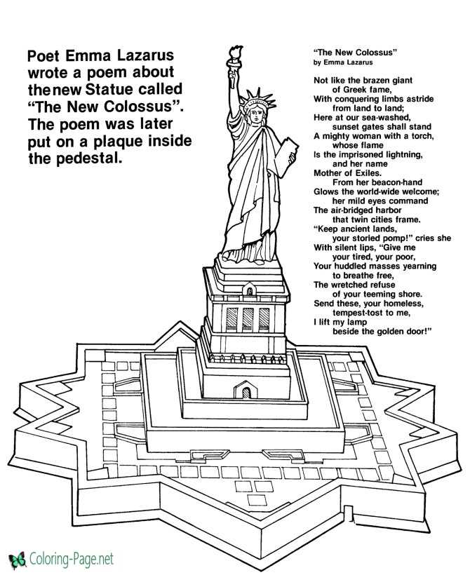statue of liberty coloring page