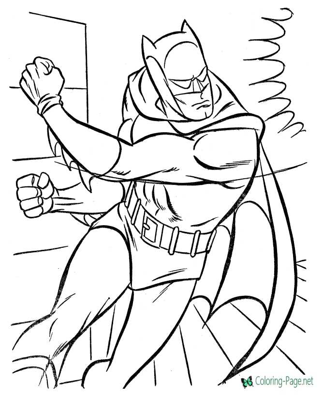 Super Hero coloring page