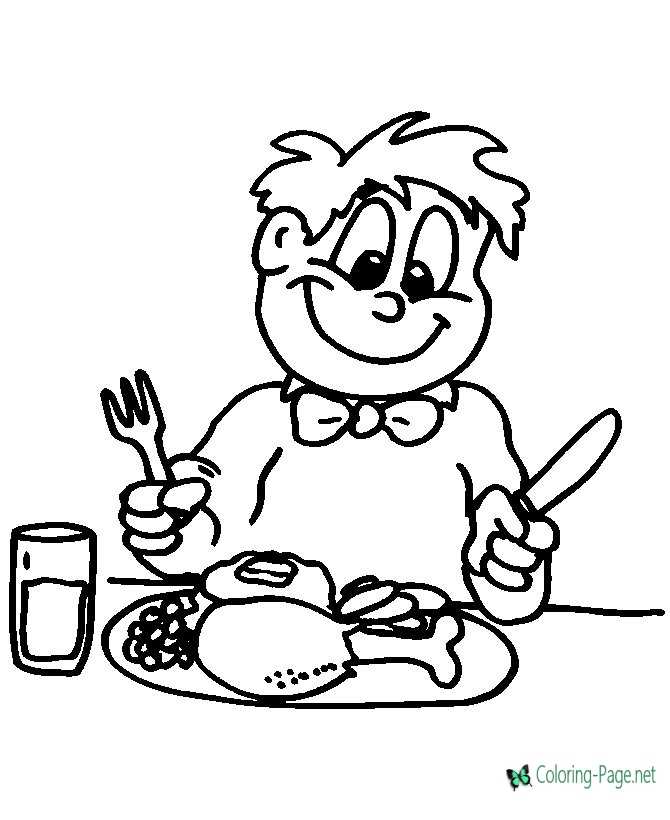 Thanksgiving Coloring Pages Thanksgiving Dinner