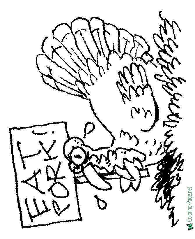 Thanksgiving Coloring Pages Eat Pork