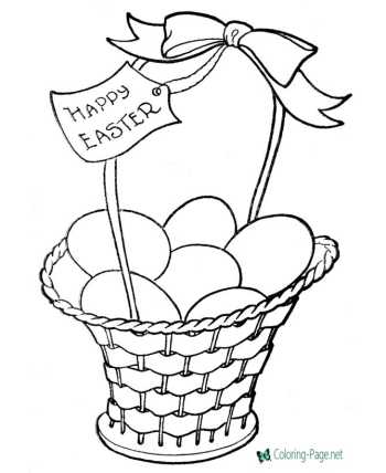 coloring pages of Easter Baskets