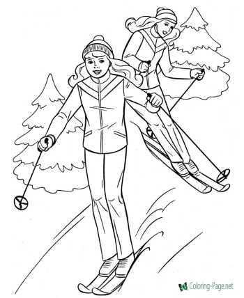 Sports coloring pages girls